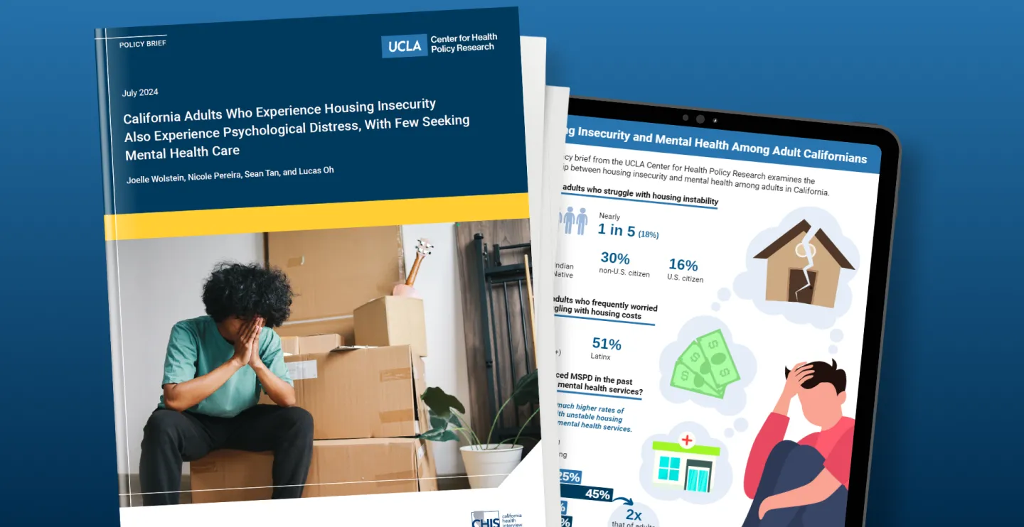 Housing Insecurity and Mental Health policy brief cover and infographic