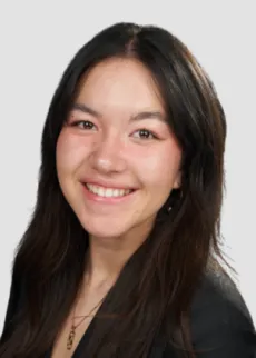 Young woman with long dark hair