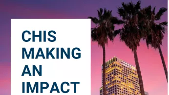 CHIS making an Impact 2020 cover palm trees sunset