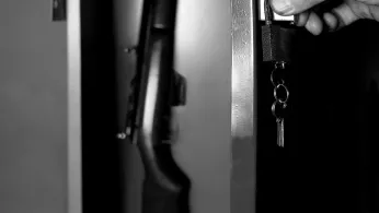 firearm in case with lock