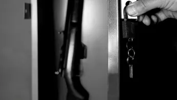 locker with gun inside